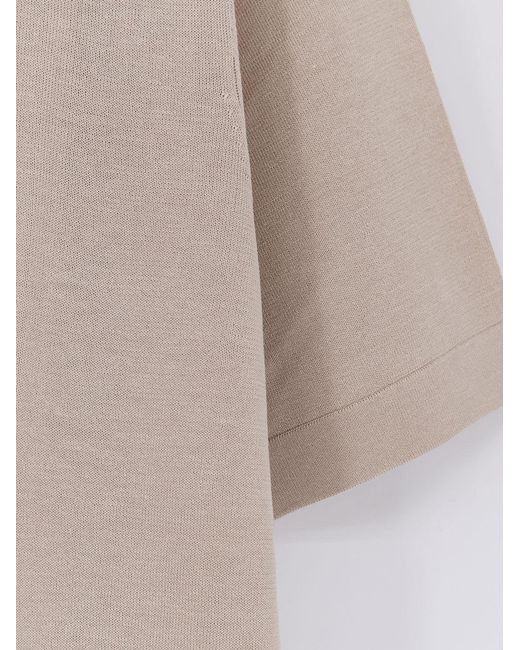 Bramani Cashmere White Cotton And Silk Blend T-Shirt for men