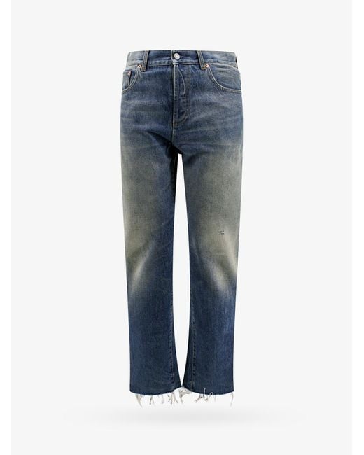 Gucci Blue Cotton Closure With Buttons Jeans for men