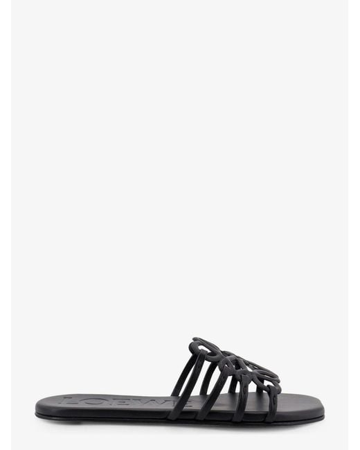 Loewe White Paula's Ibiza-Aangram Petal Leather Sandals