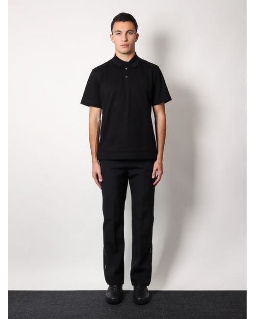 Givenchy Blue Pique Cotton Polo Shirt With 4G Embroidery for men