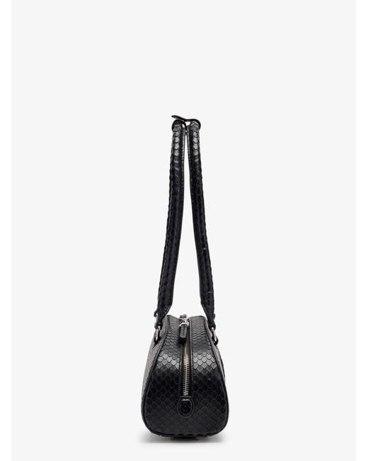 DIESEL Black 1Dr Python Effect Leather Shoulder Bag