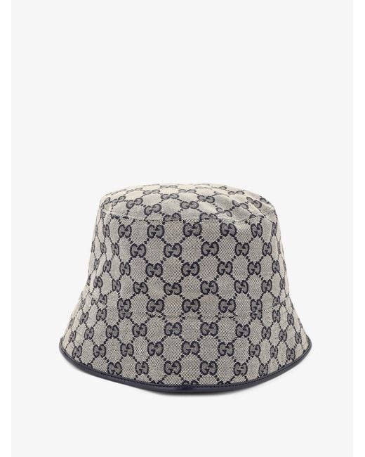 Gucci Gray Fedora Gg Fabric Cloche