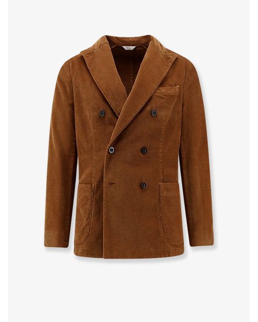 Boglioli Brown Corduroy Blazer for men