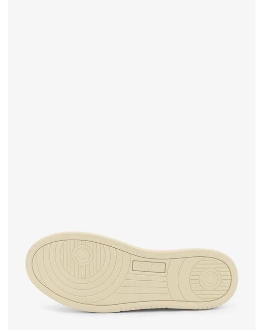 Autry White Medalist Leather Sneakers for men
