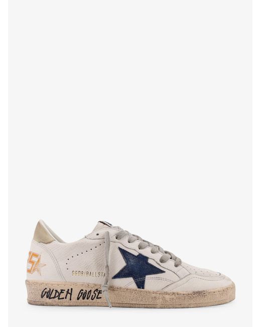 Golden Goose Deluxe Brand White Deluxe Brand Ball Star Leather Sneakers for men