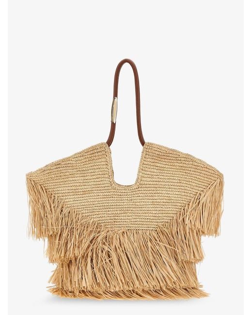 Zimmermann Natural Goldentime Raffia Shoulder Bag