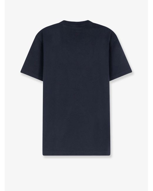 Dolce & Gabbana Blue Cotton T-Shirt With Contrasting Profile for men