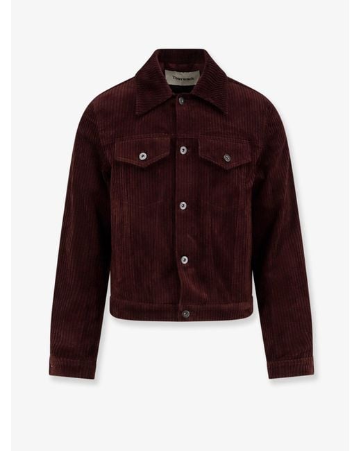 TONYWACK Red Corduroy Jacket for men