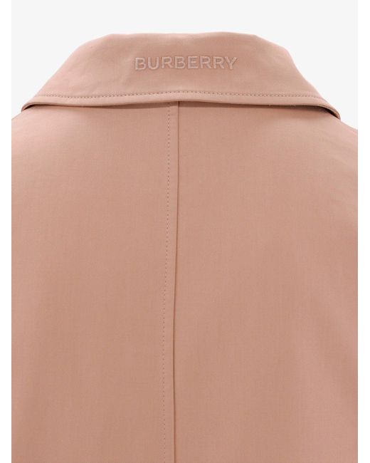 Burberry Pink Cotton Closure With Snap Buttons Jackets for men