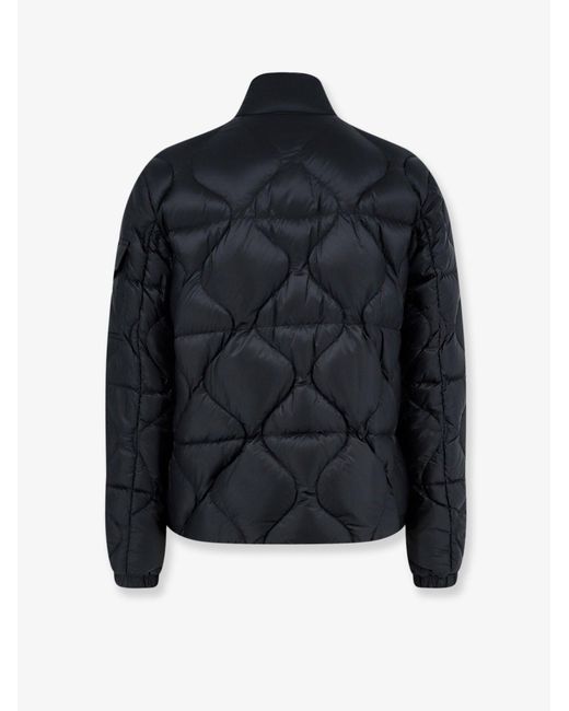 Moncler Black Asurel Short Down Jacket With Geometric Stitching for men
