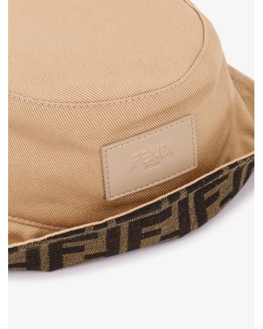 Cappello Bucket di Fendi in Natural da Uomo