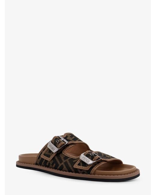 Fendi Brown Feel Sandals for men