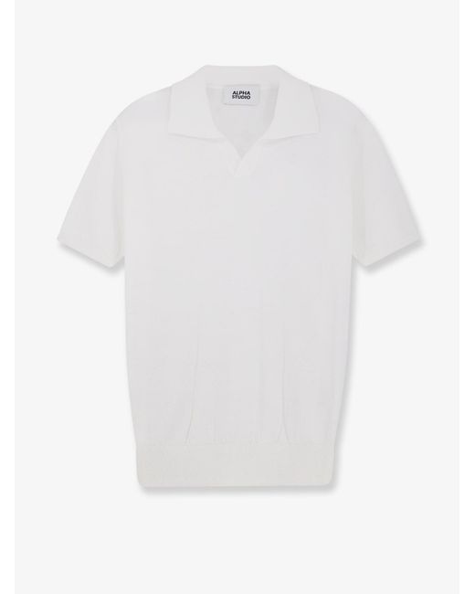 Polo di Alpha Studio in White da Uomo