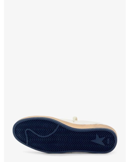 Golden Goose Deluxe Brand Blue Deluxe Brand Ballstar Leather Sneakers With Iconic Side Logo for men