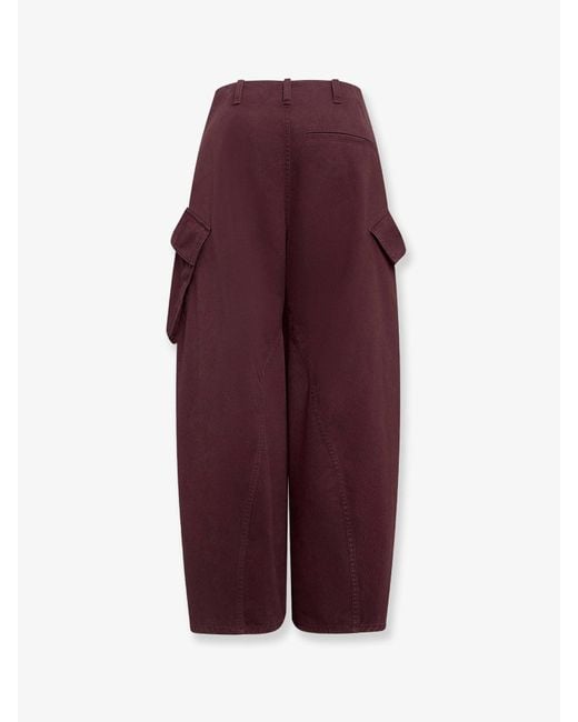 Alaïa Purple Cotton Cargo Trousers