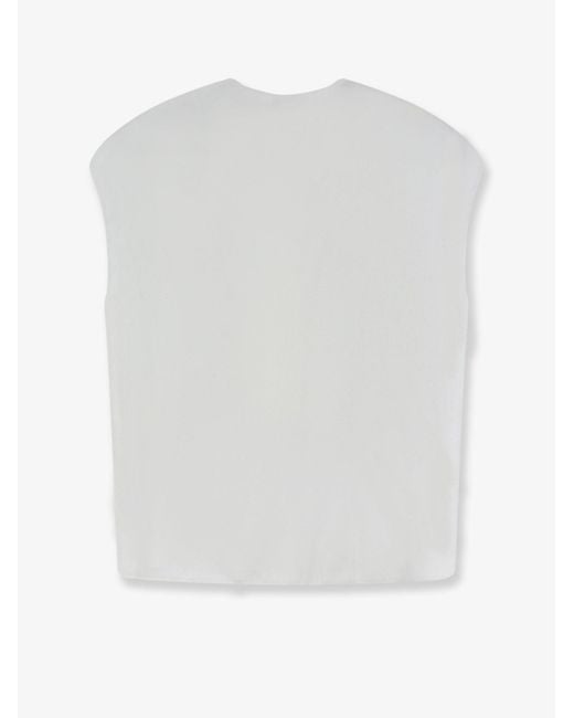 Vince White Satin Top