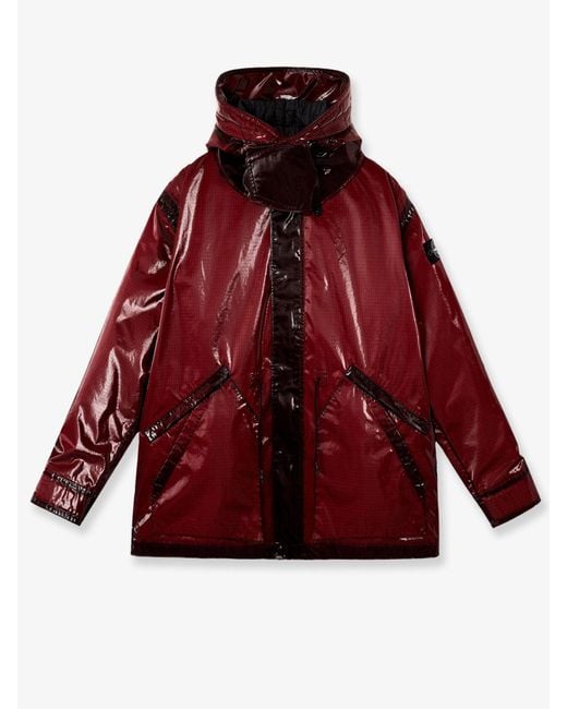 Stone Island Red Uneven Prismatic Ripstop Jacket for men