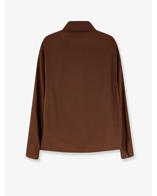 Hevò Brown Verdemare Wool Blend Jacket for men