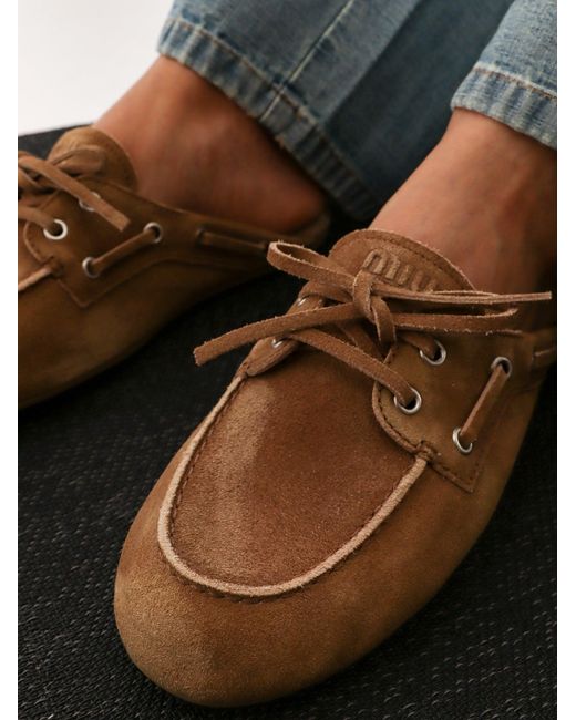 Miu Miu Brown Suede Sandals