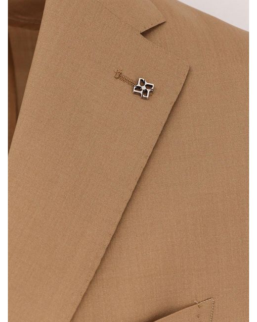 Tagliatore Brown Montecarlo Virgin Wool And Silk Blazer for men