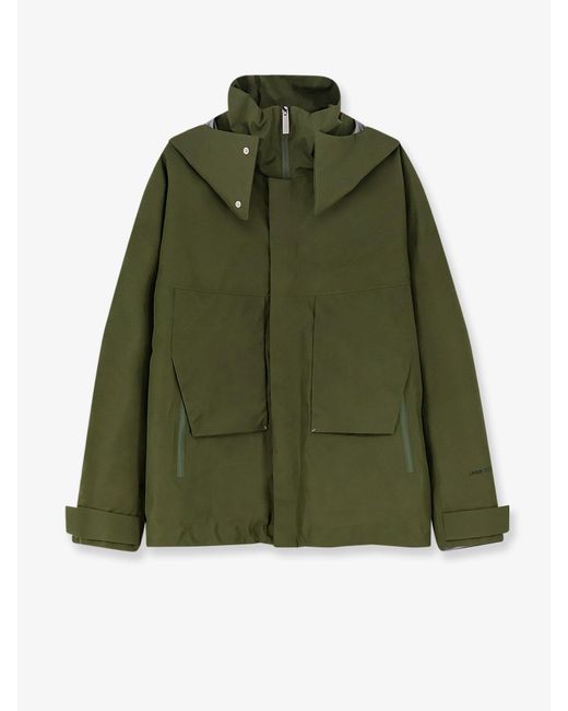 Laminar Green Waterproof Jacket With Padding for men