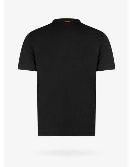 T-SHIRT MANICHE CORTE di Zegna in Black da Uomo