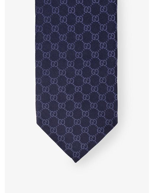 Gucci Blue Fedra Silk Tie for men