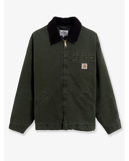 Carhartt Green Og Detroit Jacket Padded Organic Cotton Jacket for men