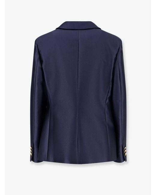 Alberta Ferretti Blue Mikado Blazer