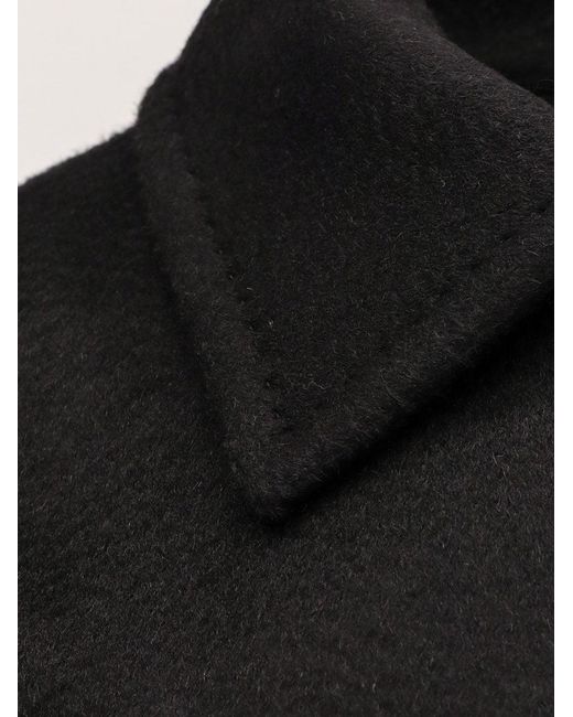 Max Mara Black Manuela Camel Coat