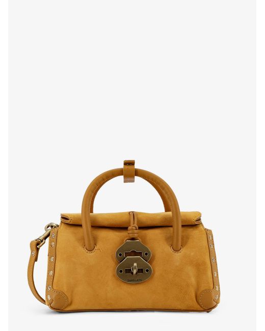 Zanellato Brown Dotta Baby Suede Crossbody Bag