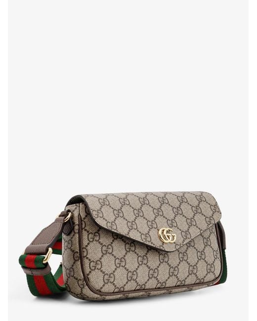 Gucci Gray Ophidia Gg Supreme Fabric Crossbody Bag