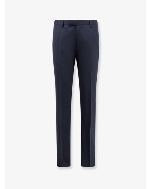 Lardini Blue Stretch Wool Trousers for men