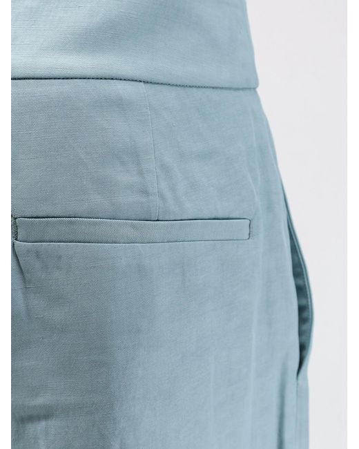 Joseph Blue Aix Viscose And Linen Trousers