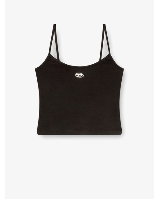 DIESEL Black Cotton Tank Top