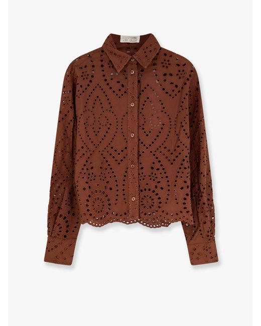 Camicia Oriane di Mc2 Saint Barth in Brown