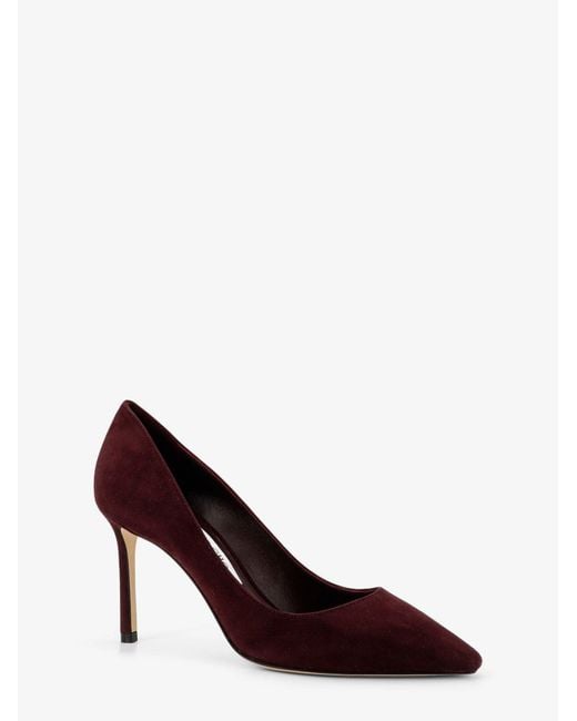 Jimmy Choo Brown Romy 85 Suede Pumps