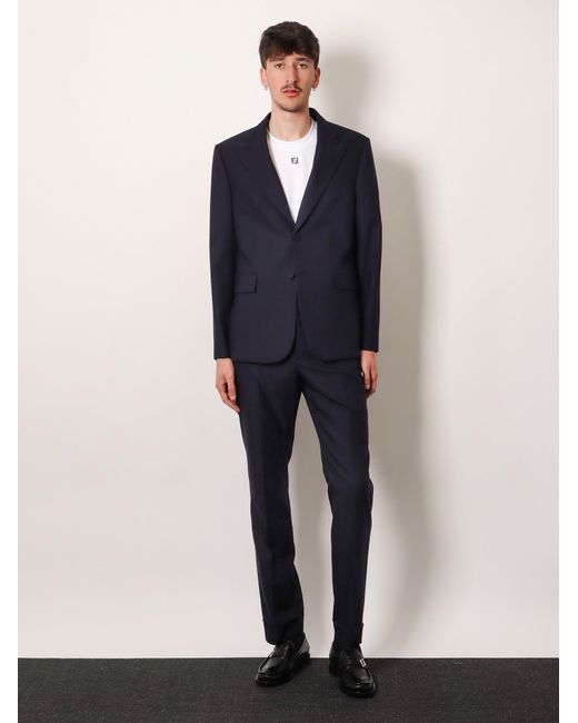 Fendi Blue Clothing Lana Cotone for men