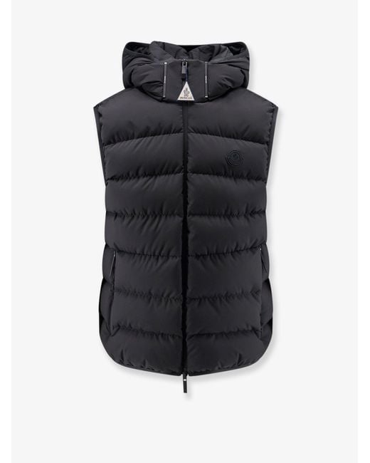 Moncler Black Arinella Matt Sleeveless Down Jacket for men