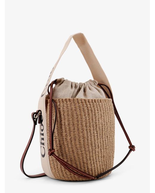 Chloé Natural Woody Raffia Bucket Bag