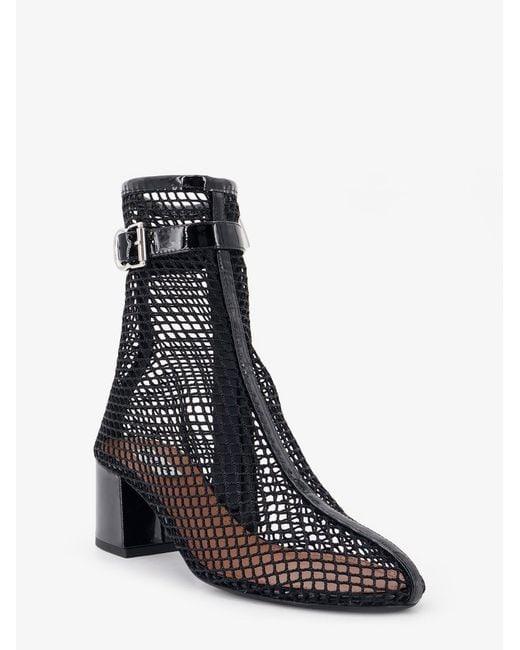 Alaïa Black 55 Mesh And Patent Leather Boots