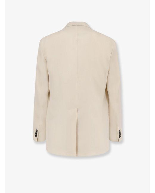 Tagliatore Natural Double-Breasted Linen Blazer for men