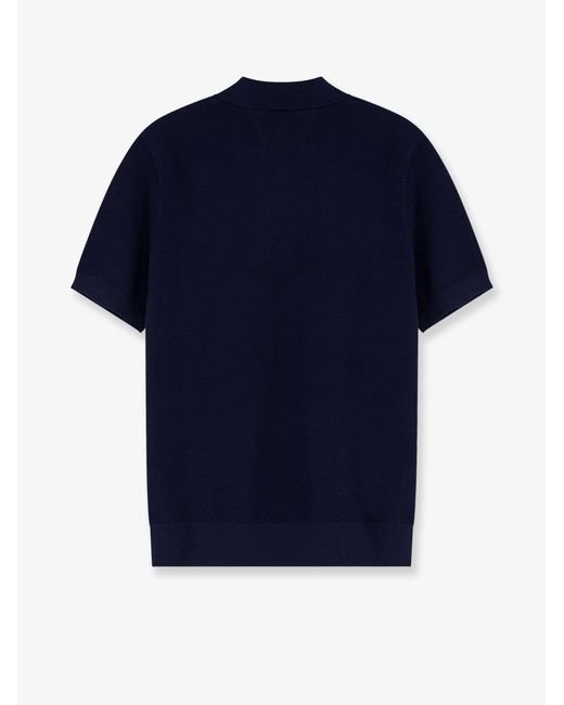 Bramani Cashmere Blue Cotton And Silk Blend Polo for men