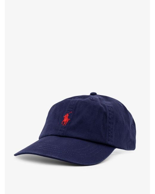 Polo Ralph Lauren Blue Cotton Baseball Hat for men