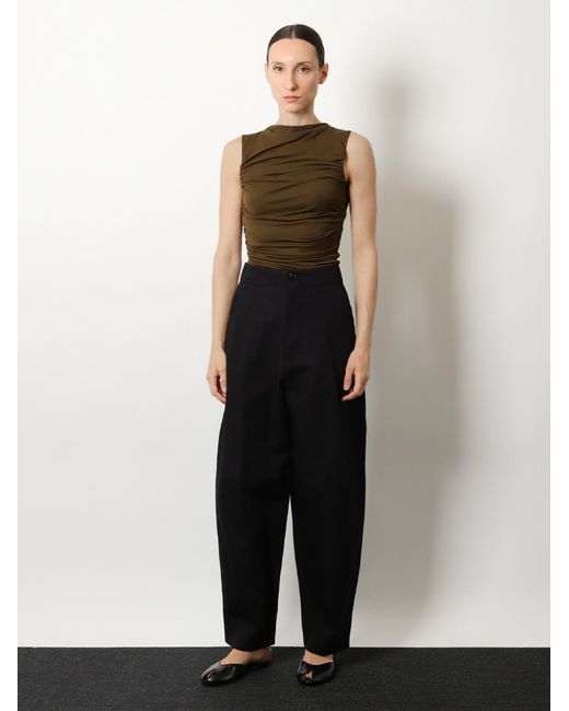 Soeur Black Daley Organic Cotton And Linen Trousers