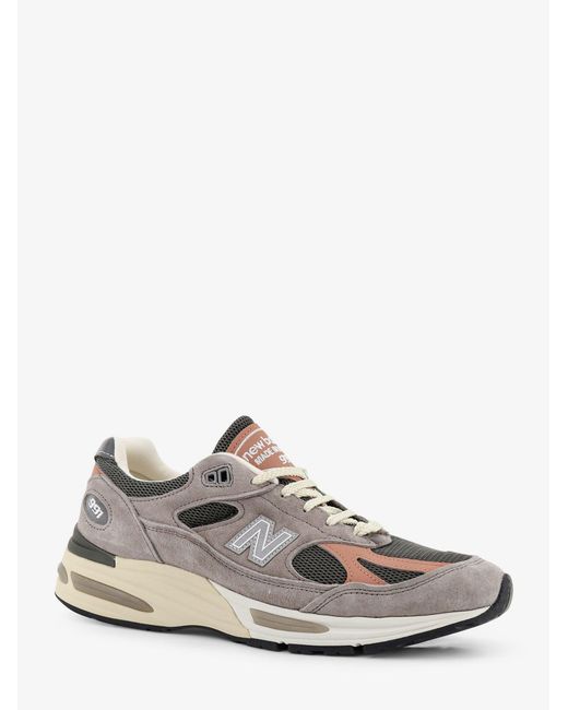 New Balance White Sneakers Suede/Mesh for men