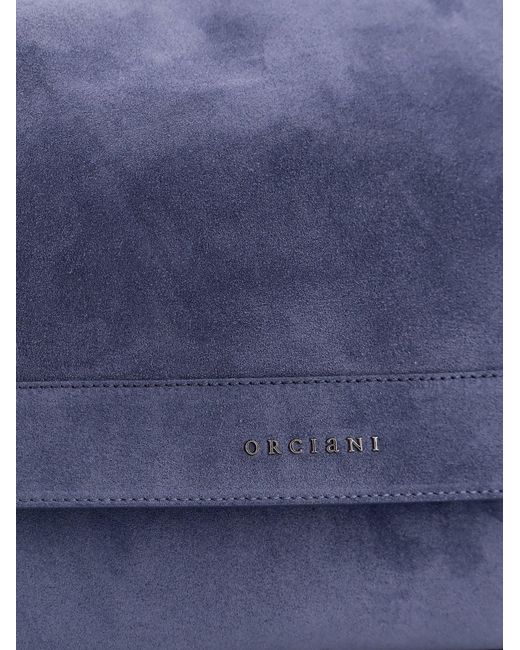 Orciani Blue Peach Suede Messenger Bag for men