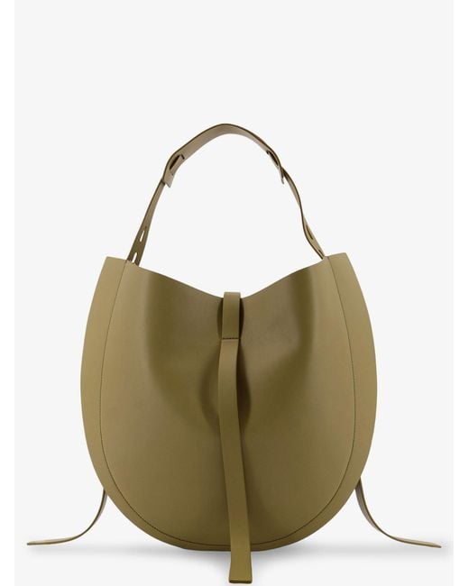 MINOBOSSI Green Liz Leather Crossbody Bag