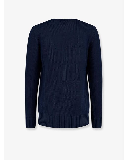 Alpha Studio Blue Cotton Cardigan for men
