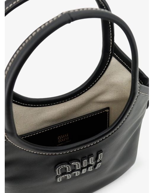 Miu Miu Black Ivy Leather Crossbody Bag